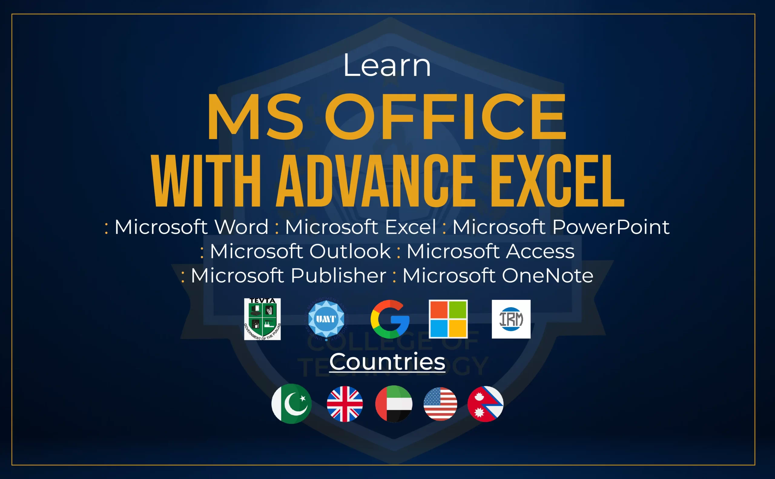 ms office course in Lahore