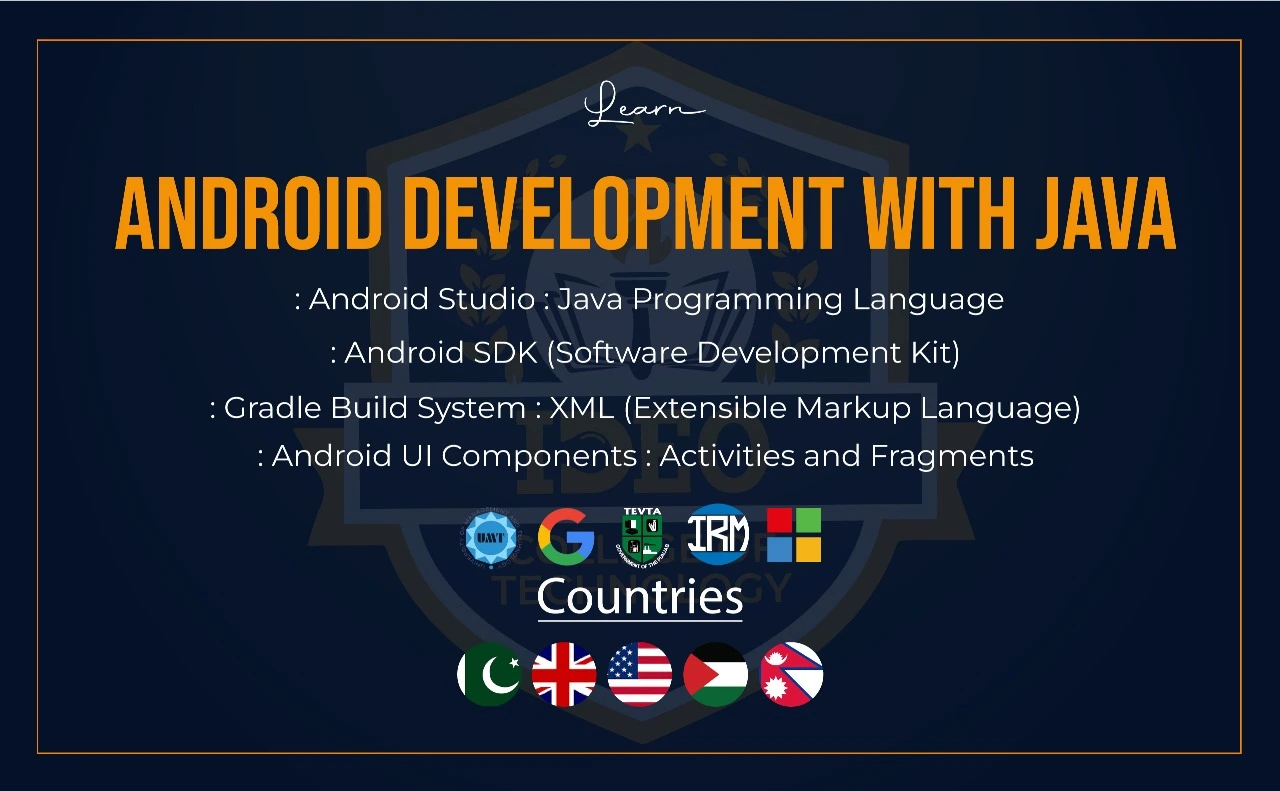 Android Development with java course in lahore