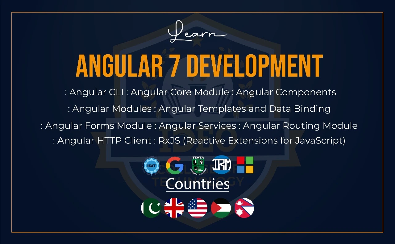 Angular 7 Development course in lahore